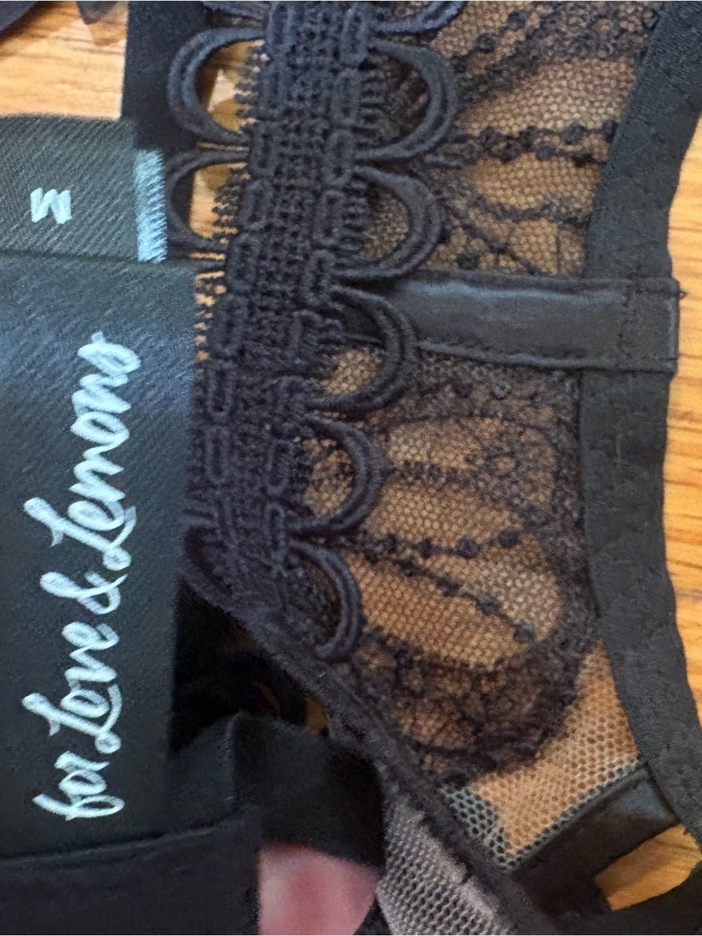 For Love and Lemons Black Lace Trim Garter - Picture 3 of 3